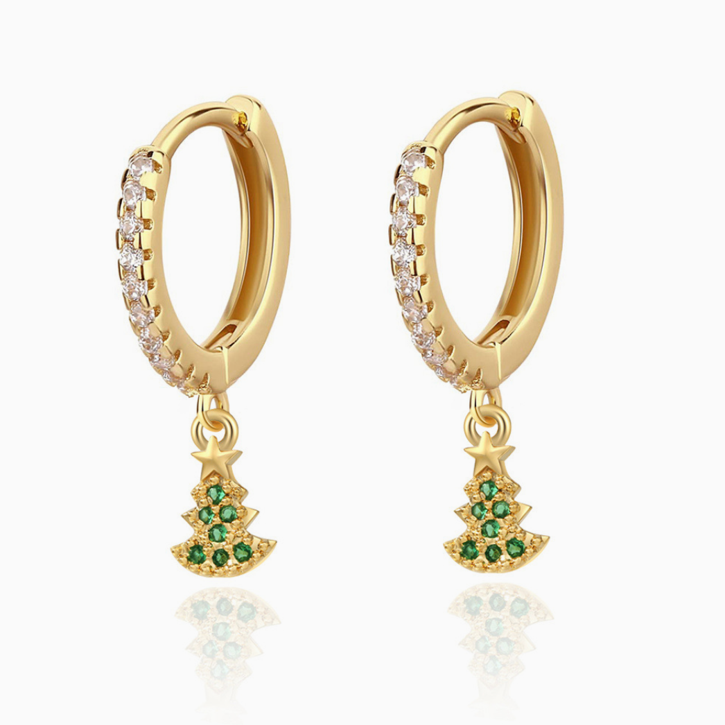 Christmas Tree Drop Earrings