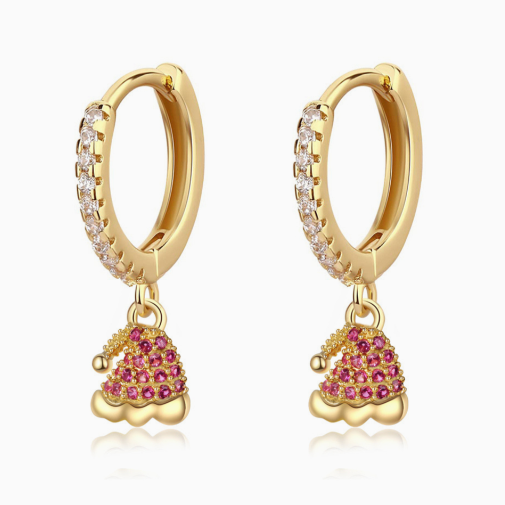 Christmas Hat Drop Earrings