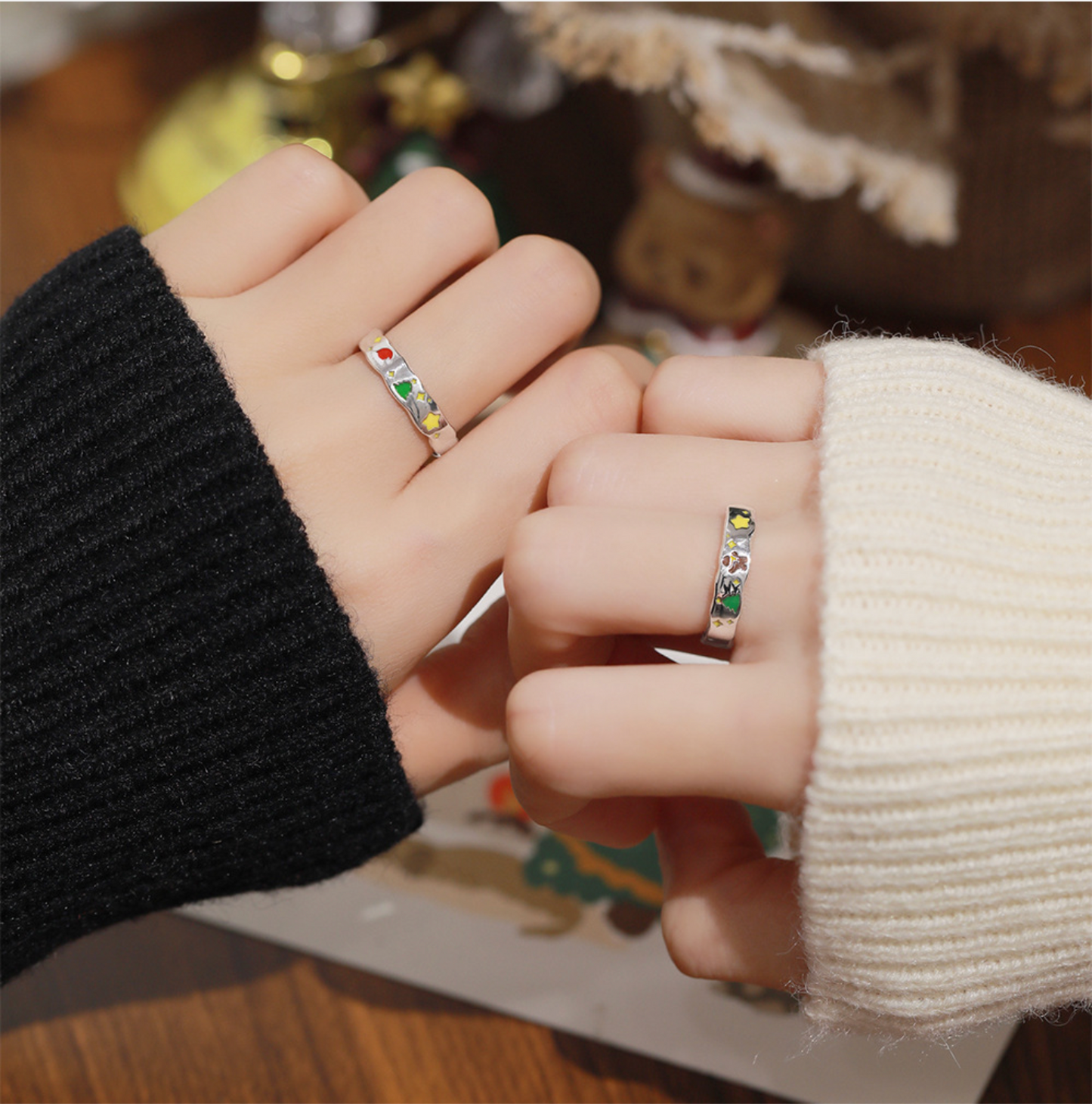 Christmas Silver Ring