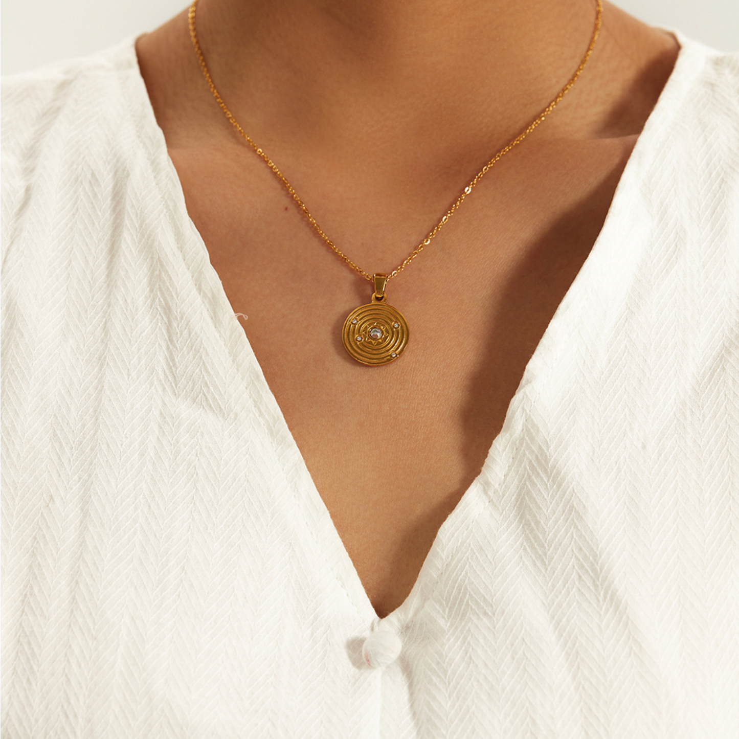 Golden Orbital Necklace