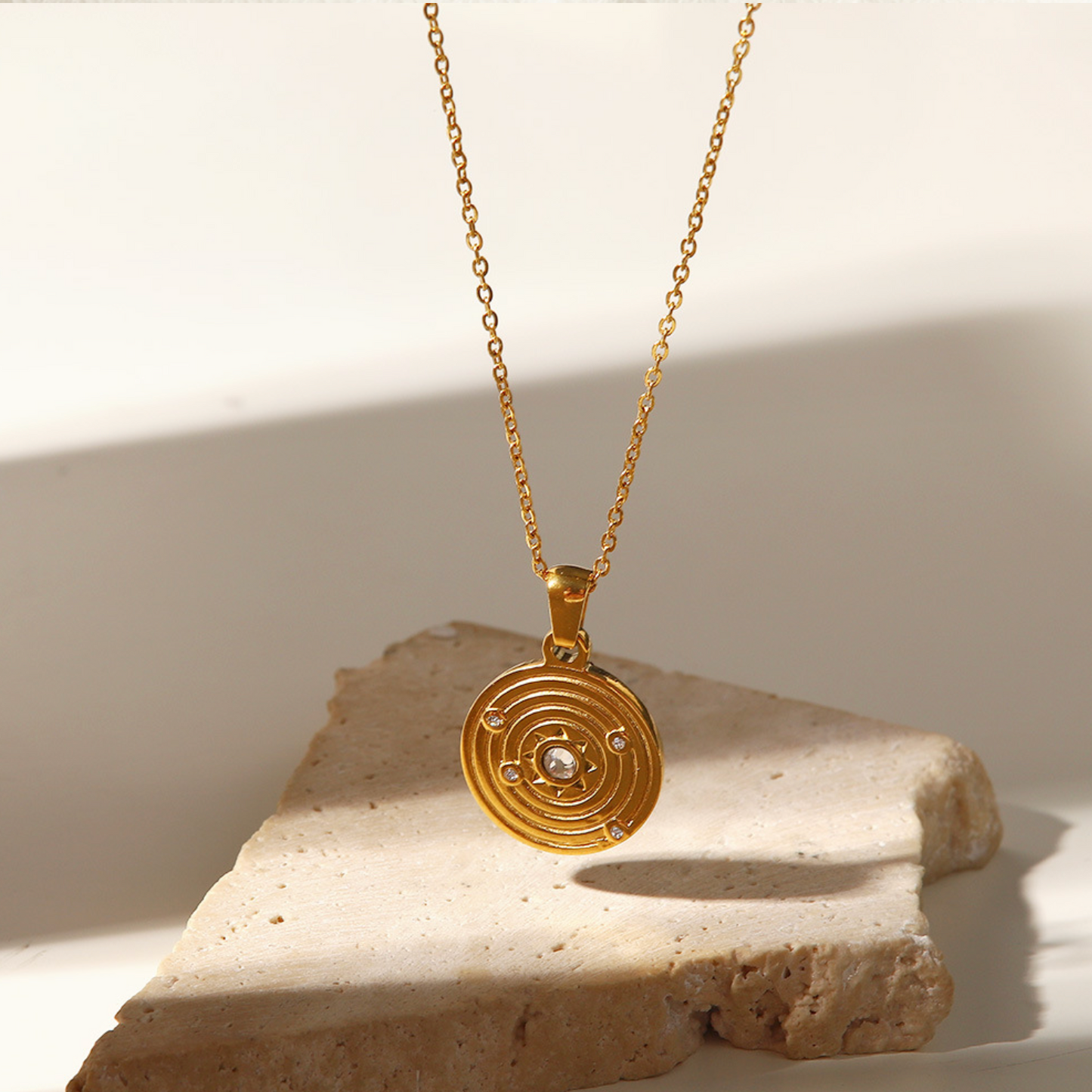 Golden Orbital Necklace