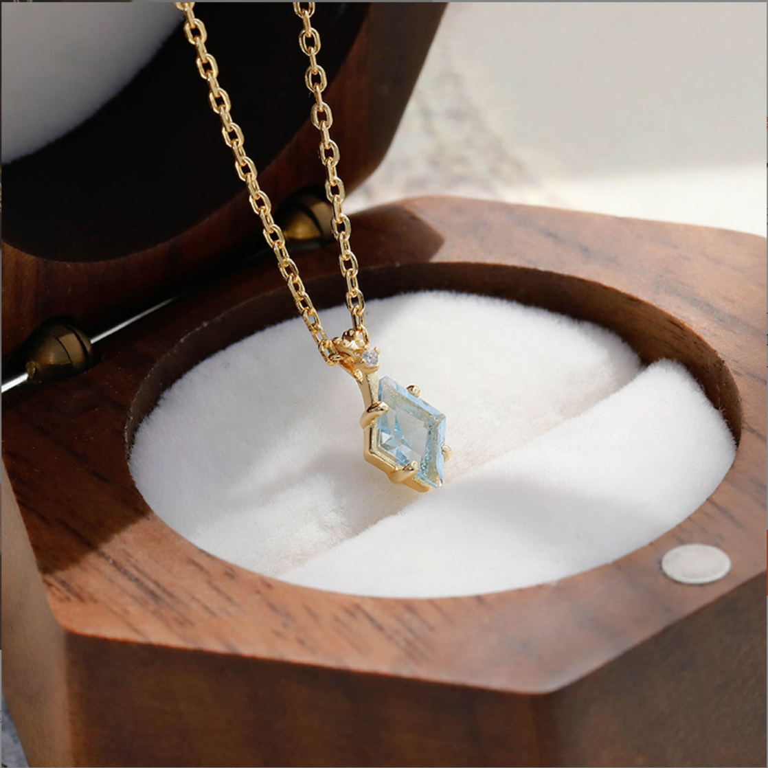 Blue Topaz Calming Necklaces