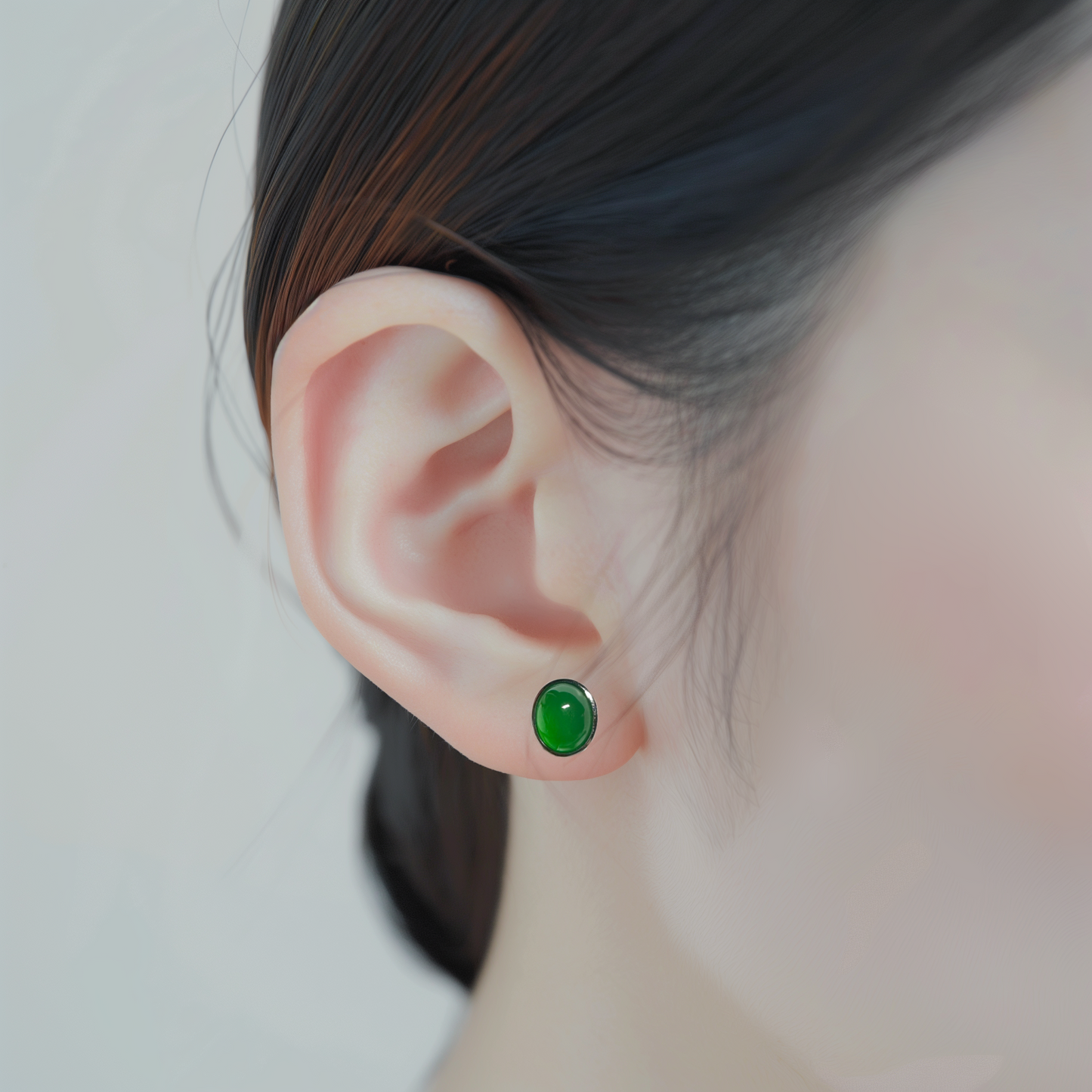 Luckiness Jade Ear Stud