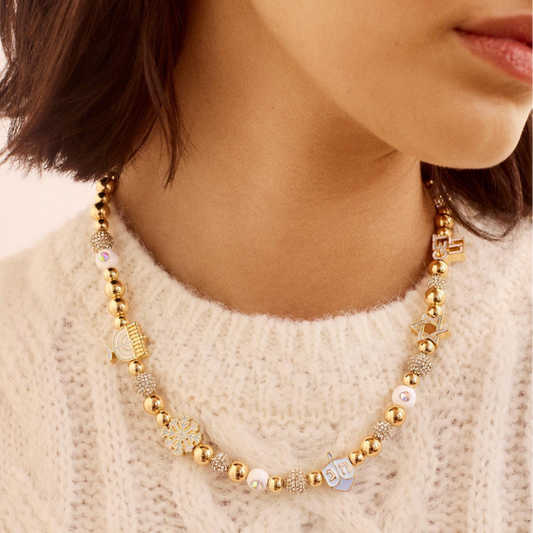 Christmas Golden Snowflakes Necklaces